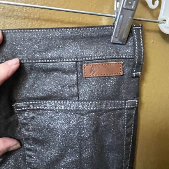 Boden size 4 black sparkling pencil skirt stretchy . - Picture 3 of 7